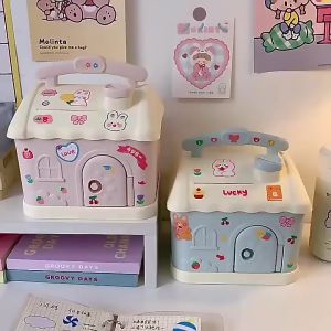 🍄ส่งจากไทย🍄 บ้านออมสิน กระปุกออมสินรูปบ้าน กระปุกออมสินน่ารัก บ้านจิ๋วออมเงิน บ้านจิ๋วเก็บเงิน🏠แถมสติกเกอร์+สติกเกอร์ 3D