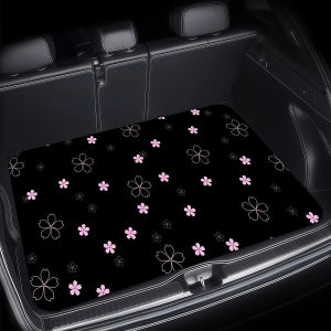 VIKAMA Japanese-Style Cherry Blossom Trunk Mat Wear-Resistant and Stain-Resistant Car Trunk Liner Car Decorative Mat