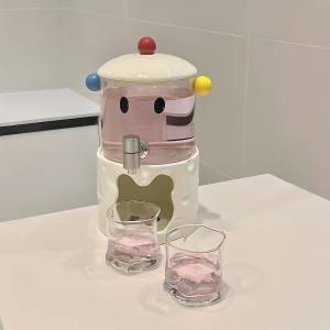 ZHIZHILIANYU | Cute Ceramic Cold Water Jug With Faucet Large Capacity Heat Resistant
