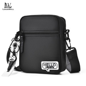 LouisWill Mens Shoulder Bag for Men Fashion Messenger Bag Waterproof Oxford Cloth Bag Mini Crossbody Bag Large Capacity Travel Bag Business Bag Phone Bag Lightweight Casual Bag Leisure Sport Street Bag Sling Bag for Men