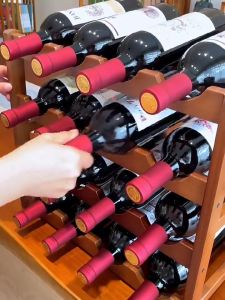 Bamboo Red Wine Rack Holds 6/9/16 Bottles Solid Wood Luxury Display Household 2/3/4 Layers