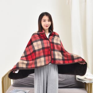 Autumn and Winter Womens Multi-Purpose Shawl Student Office Cover Knee Nap Blanket Fleece-lined Heattech Air Conditioning Blanket Large Cloak