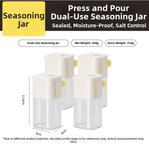 COOKER KING | Moisture-Resistant Sealed Glass Salt Container