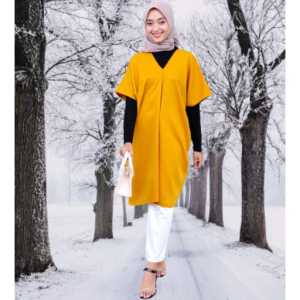 KAFTAN TUNIK POLOS / KAFTAN TUNIK MONALISA POLOS TERLARIS / FREE BELT// DJAYA STORE