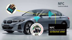 Manlubao NFC lock unlock Mobile APP Start Stop Keyless Entry Push Button Start Stop Car Alarms System Car Accessories
