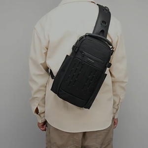 OZUKO New Multifunction Men Crossbody Sling Travel Bag 11.9 Inch Ipad Storage Chest Bag Outdoor Motorcyle Sport Bag