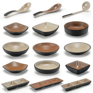 Melamine Hot Pot Restaurant Seasoning Saucer Dish Commercial Small Bowls and Dishes Imitation Porcelain Korean Style Restaurant Barbecue Snack Pickles Saucer
