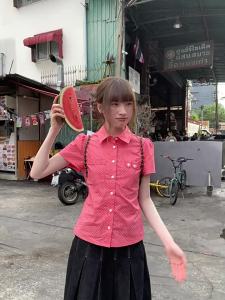 Sweet & Playful Polka Dot Short Sleeve Shirt