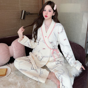 Bộ Đồ Ngủ Cotton Pha Không Khí Cho Bà Bầu Sau Sinh 3 Món Mùa Thu Đông Dày Dặn Thoải Mái Dễ Mặc Đồ Ngủ Cho Bà Bầu