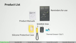 Sharge M.2 Nvme Solid State Drive Box SSD Mobile Hard Drive Box M2 External Box Flash Drive-Yellow
