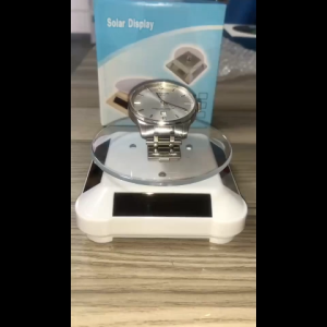 ABS Solar 360 Degree Rotating Turntable Watch Jewelry Display Rack Trinket Holder