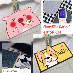 Floor Carpet Non-Slip Welcome Doormat Quick-Drying Bathroom Animal Print Cat Puppy Dog Anti-slip Carpet
