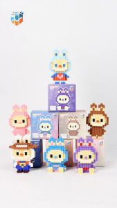 SMY Nano Block Labubu Exciting Macarons Mainan Anak Mini Bricks Education Toys Balok Susun Puzzle 3D