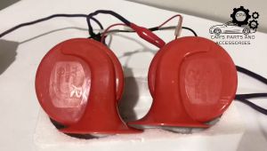 CPA AUTO CAR VEHICLE UNIVERSAL SNAIL AIR HORN TYPE R WITH BRACKET 12V RED (5947)