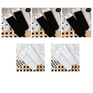 Womens Socks Spring & Fall Ins Trendy Length South Korea Japanese Style Combed Cotton Tube Socks Thin Black Cotton Socks Straight Bunching Socks