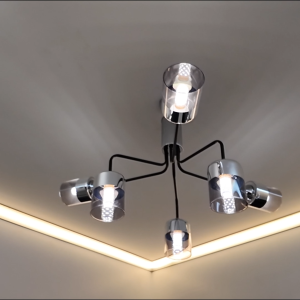 LED Chandelier Ceiling Light Modern Design Nordic Style Irregular Boom Shape 6 Lights For Living Room Home Decor