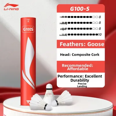 Li-Ning | Durable Goose Feather Shuttlecock for Indoor Training and Outdoor Match