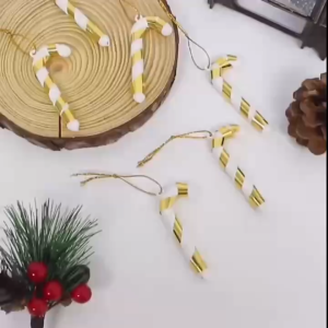 6pcs/pack Christmas Candy Ornaments Christmas Tree Decoration Pendant Christmas Lollipop Ornaments JVL