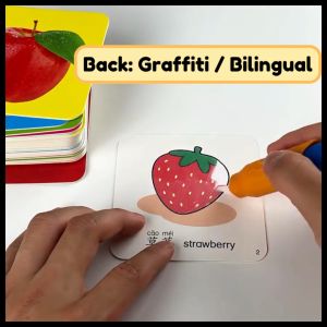 Water Coloring Card Flashcard Mess Free Painting Cards Education Cognitive Cards with Brush