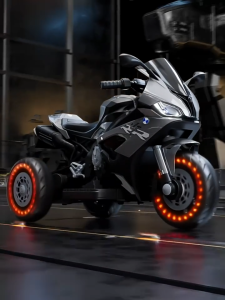 Premium Kids Electric Tricycle Motorcycle for 1-8 Years - LED Headlights Soft Light-Up Wheels Leather Seat Powerful Motor & Battery with Music - Safe Ride Best Gift for Boys & Girls