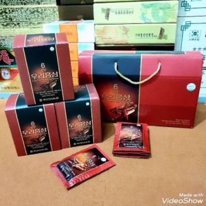 Nước hồng sâm hàn quốc Woori chính hãng xách 30 gói - Tăng đề kháng giảm stress phòng ung thư tranglinh