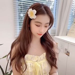 Bestella💗Gaya Hawaii Imitasi Bunga Telur Jepit Rambut Bunga Liburan Jepit rambut bunga