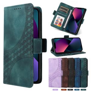 Matte Flip Case for iPhone 16 15 14 se4 se 2024 Pro Plus Max Leather Classic Grid Stand Wallet Protective Phone Cover