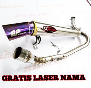 knalpot racing js muffler gp warrior buat beat nmax aerox vario150 beat fi mio j pcx genio scopy spin jupiter grend legenda vega karisma supra125 revo blade dan masih banyak lainya