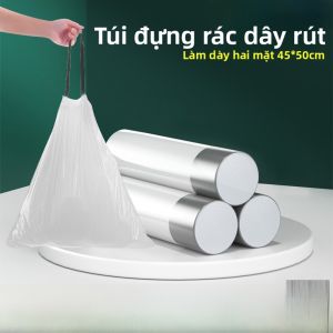 Túi Rác Nhựa Dày Cầm Tay Có Dây Rút Giá Rẻ Dùng Cho Gia Đình Và Thương Mại Túi Rác Lớn Dùng Một Lần Cho Vệ Sinh Nhà Cửa