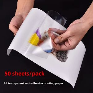 Transparent Laser Printing Adhesive Coated Paper A3 A4 Inkjet Label Sticker Non-drying Film Business Stationery Supplies