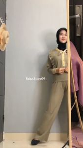 YURE SWETER BLOUSE ATASAN RAJUT WANITA LENGAN PANJANG - KOREAN STYLE KNIT TOPS