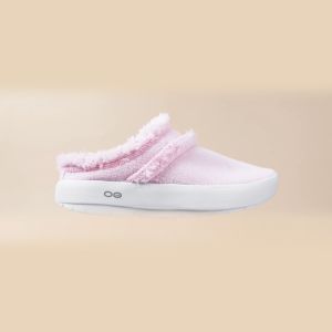 OOFOS OOcOOzie Mule White Pink รองเท้าเพื่อการฟื้นฟู