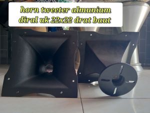 HORN TWEETER RCF UK 22x22 MULTI DRAT BAUT ALMUNIUM/DIRAL WARNA HITAM DOF