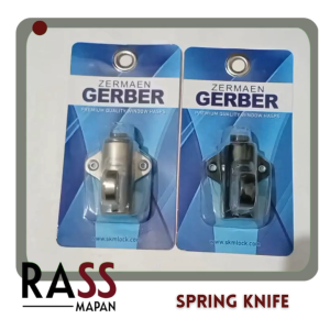 Grendel Jendela Spring Knife Gerber DS-500K – Warna SN & Black | Pengunci Jendela Kokoh Anti Maling