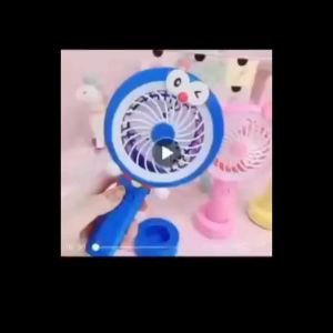 Kipas Angin Tangan Stand Portable Karakter LED