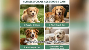 AminAvast Pet Kidney Support Capsules Natural Gentle Formula for Dogs & Cats Renal Health 60ct