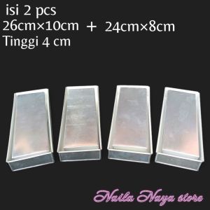loyang brownis set isi 2 pcs persegi panjang 26 cm × 10 cm dan 24 cm × 8 cm anti lengket