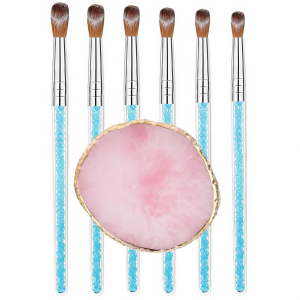 Professional acrylic nail brush set suitable for acrylic nail art includes 1 resin palette and 6 nail brushes