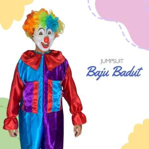 Kostum Baju Badut Topeng Wig