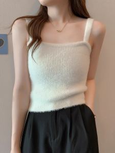 ผู้หญิง ผ้าพลัฌถัก เสื้อกั๊ก เล็ก สายคล้อง อุ่น แจ๊กเก็ต นุ่ม เสื้อตัวใน เสื้อสเวตเตอร์ หลวม สไตล์พอดี ส่วนประกอบวัสดุอื่น ๆ อื่นๆ