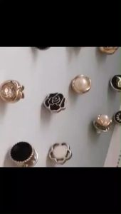 M.Grocer. Anti-Exposure Pearl Decorative Buttons Twist No Seam Button Flower Snaps Fastener Buttons