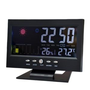 EELHOE | For Home Office Gym Digital Weather Station Clock With LCD Display Portable Temperature Humidity MeterT Ing Q Store
