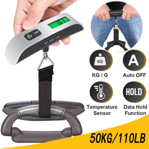 50 kg/ 110lb Portable Electronic Digital Luggage Scale Travel Weighing Hanging Scale