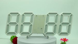 3D LED Digital Alarm Clock Wall Clock Desk Alarm ClockTime/Date/Temperature for Home/ Kitchen/Office