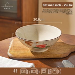 MODERN SWEETHOME | Bát Mì Sứ Đẹp Phủ Men Dưới Màu