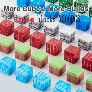 25-200 Magnetic Building Blocks Set - Stem Sensory Cube Childrens Primitive Forest Magnet Halloween and Christmas Birthday Gift Toy