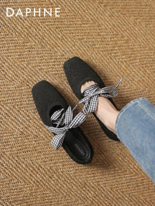 Daphne | Flat Black Bow Mary Jane Womens Shoes