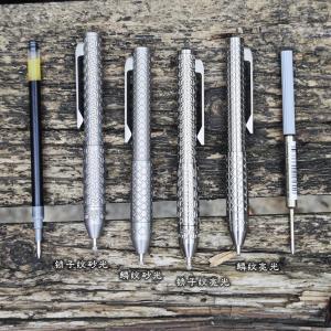 Black Monkey Titanium Alloy Pocket Pen Traditional Chinese Style Lock Pattern Writing Tool Compatible with Dozens of Pen Tips