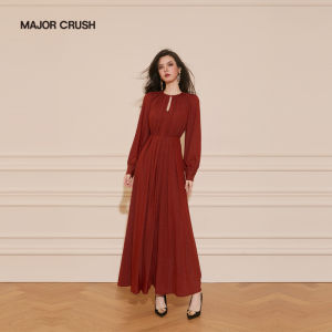 Elegant And Youthful Waist Slimming Water Drop Neckline Dress