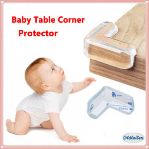 Oldlaiben 1/4Pc Baby Silicone Safety Protector Table Cabinet Corner  Protector Cover Furniture Edge Guard Bumper Preventing